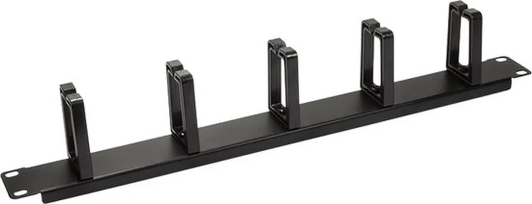Logilink OR104B Kabelführungspanel 19" 1HE - 5 Ringen - Zwart