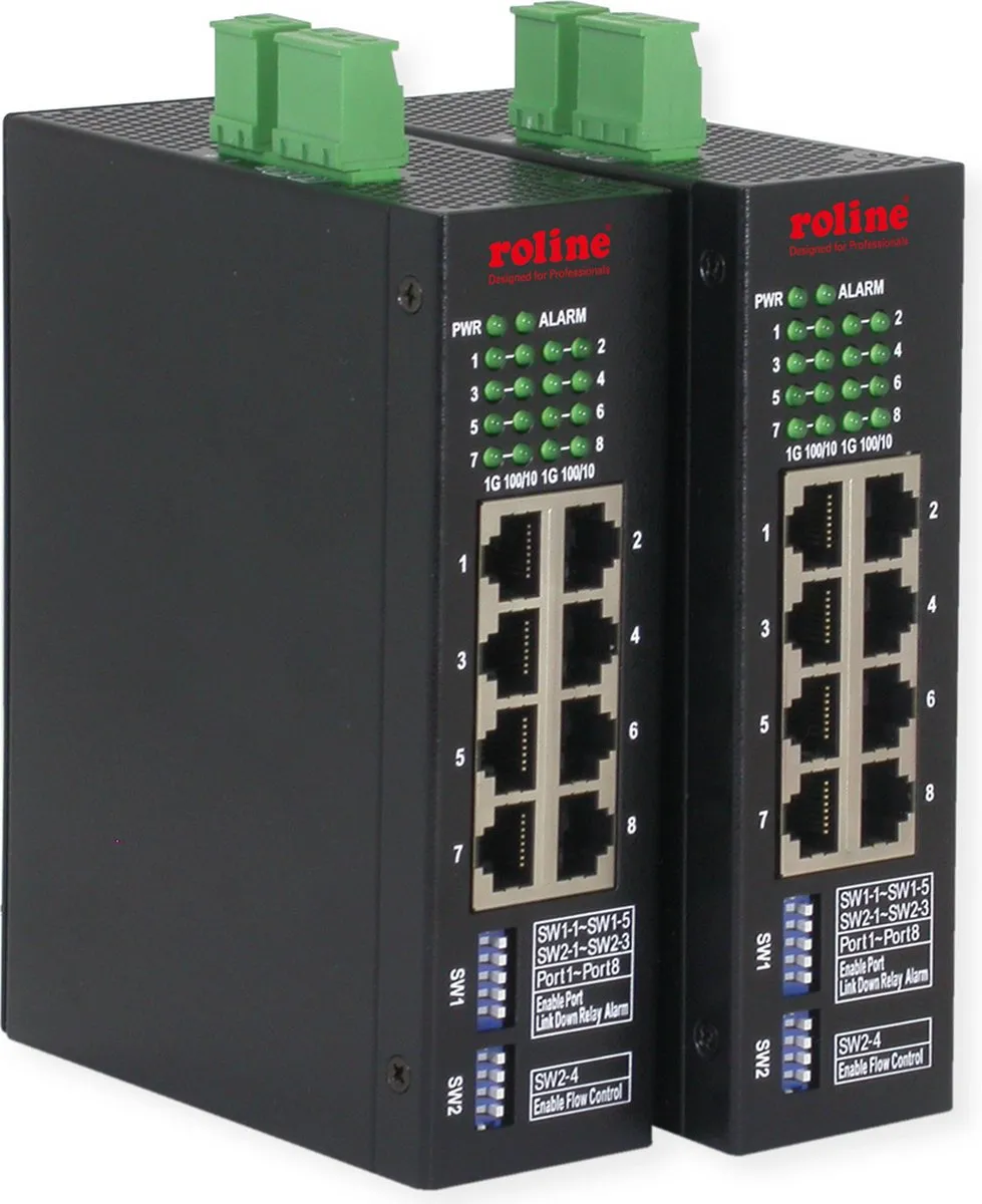 Roline Industriële Gigabit Ethernet Switch 8 Poorten