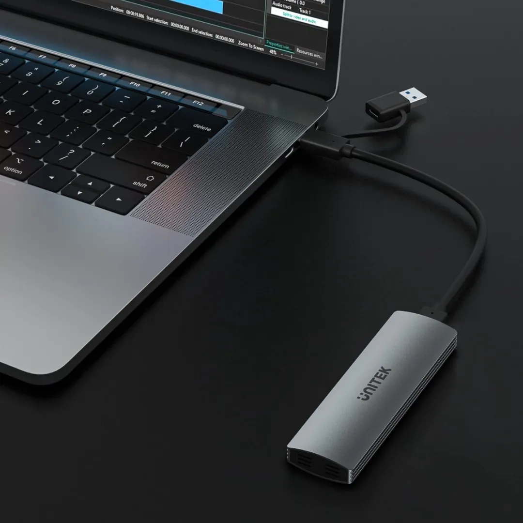 Unitek M.2 NVMe/SATA S1230A - Zilver