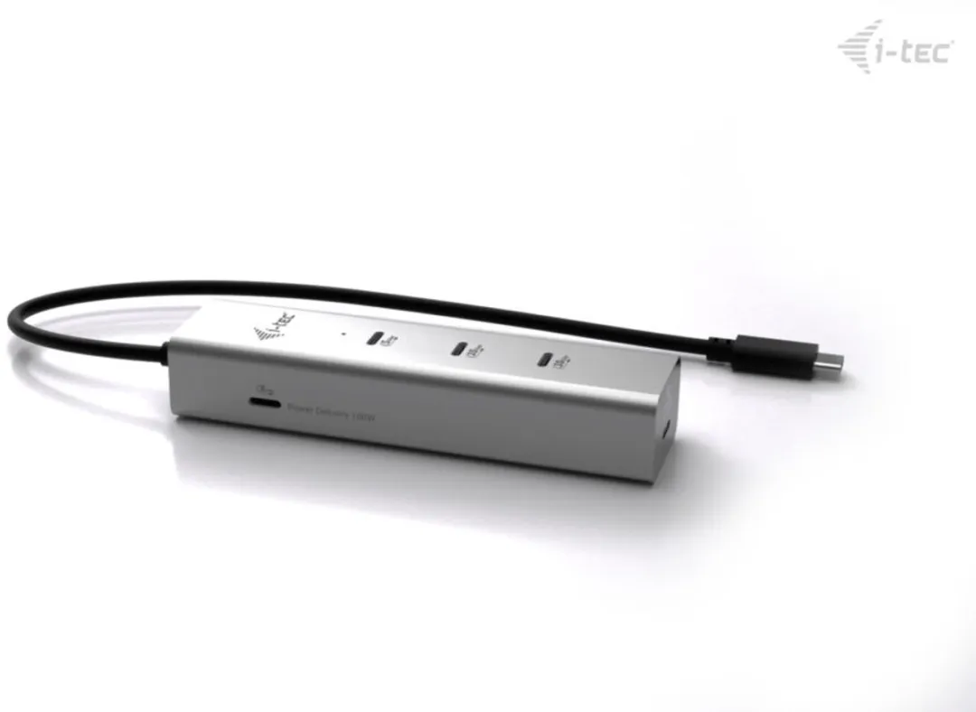 I-tec Metal USB-C Charging Hub C31HUBMETAL8KPDPRO - 5 Poorten - 8K Video - 85W