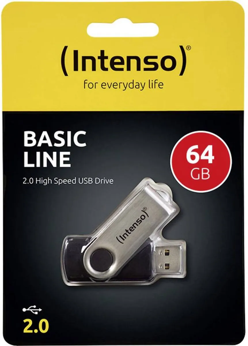 Intenso Basic Line 3503490 USB-stick 64GB - Zwart