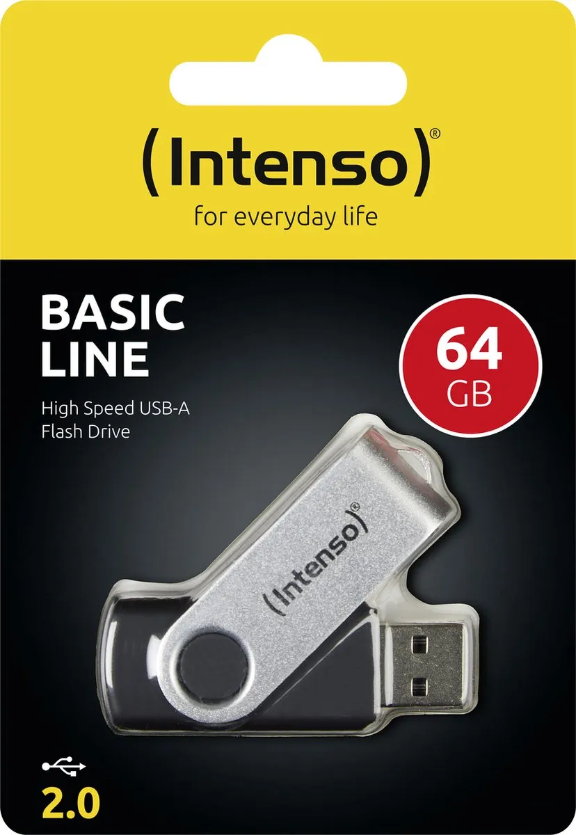 Intenso Basic Line 3503490 USB-stick 64GB - Zwart