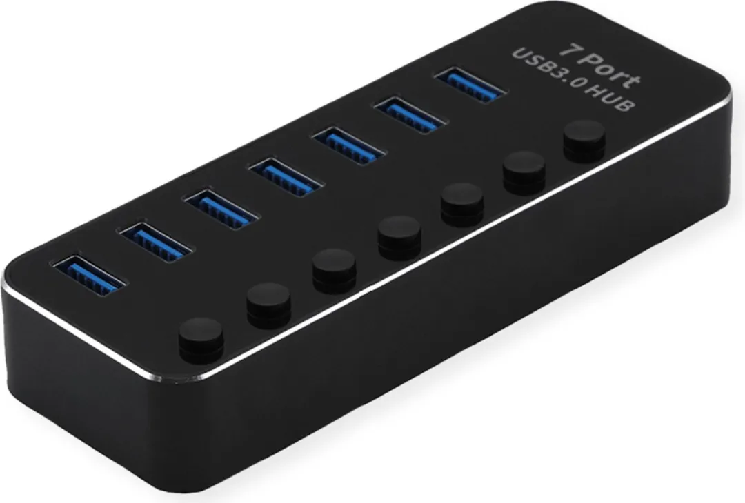 Roline USB 3.2 Gen 1 Notebook Hub 7 Poorten
