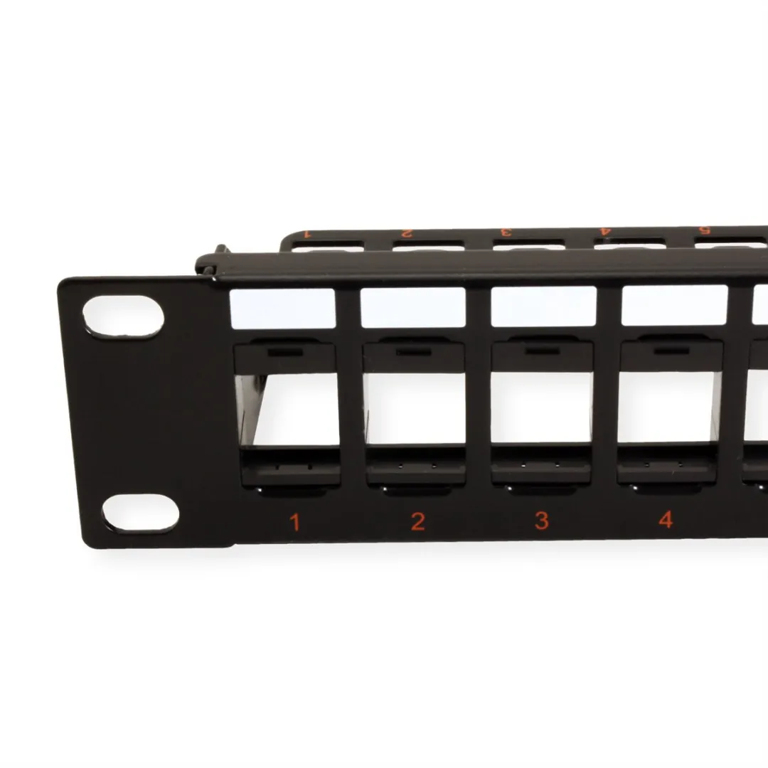 Roline 19" Keystone Patchpaneel 24P - Zwart - afbeelding 4 van 6