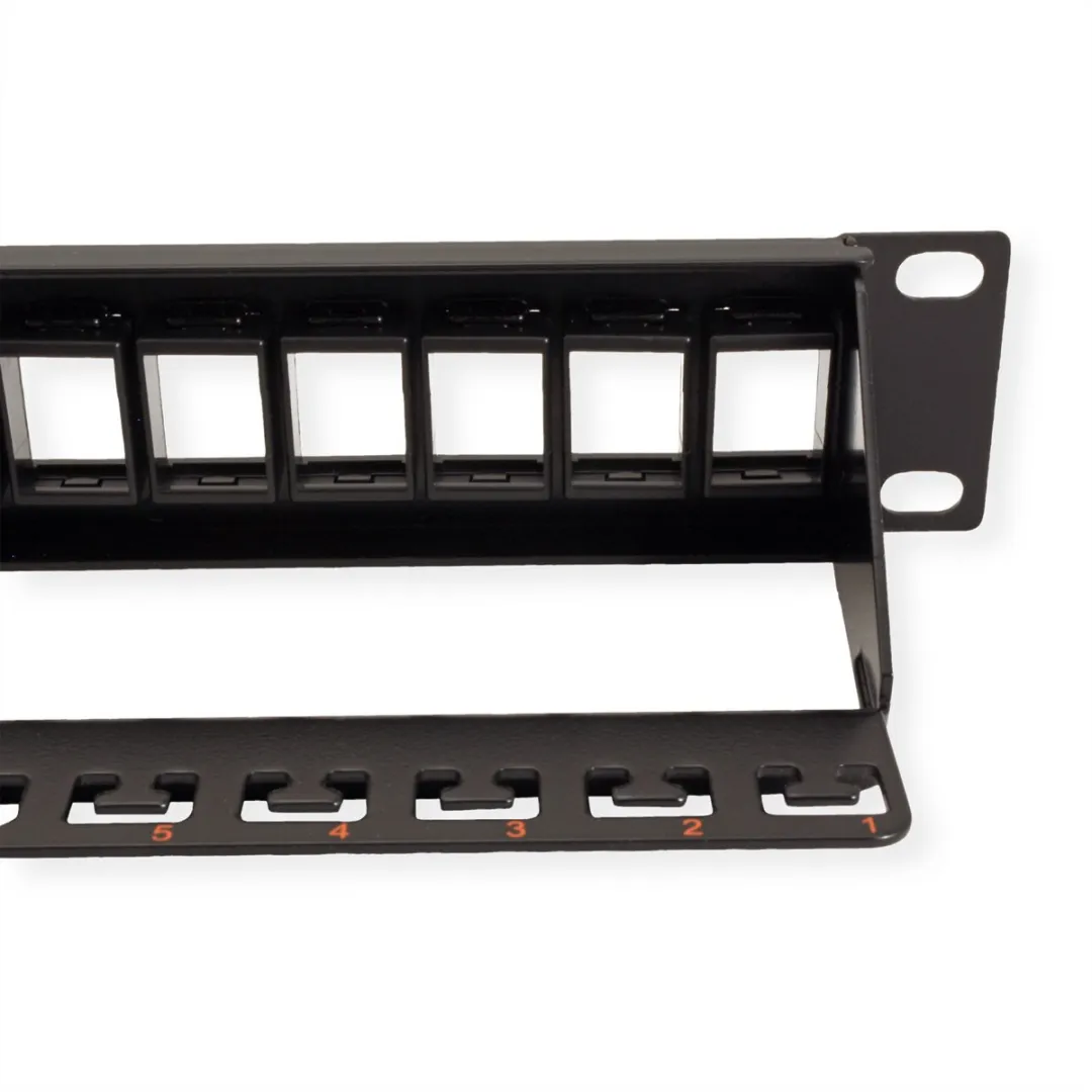 Roline 19" Keystone Patchpaneel 24P - Zwart - afbeelding 5 van 6