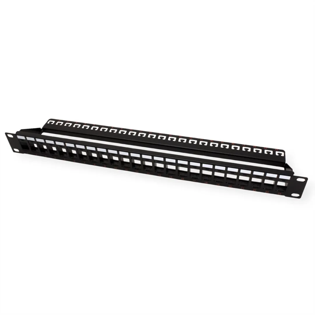 Roline 19" Keystone Patchpaneel 24P - Zwart - afbeelding 3 van 6