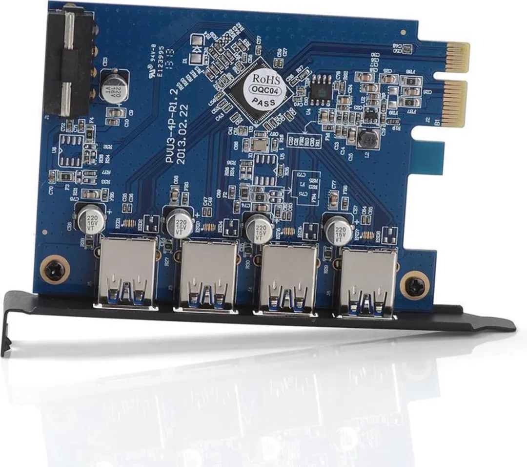 ORICO ORI-PVU3-4P PCIe USB 3.0 Uitbreidingskaart - 4x Poorten 5Gbps - Zwart - afbeelding 6 van 6