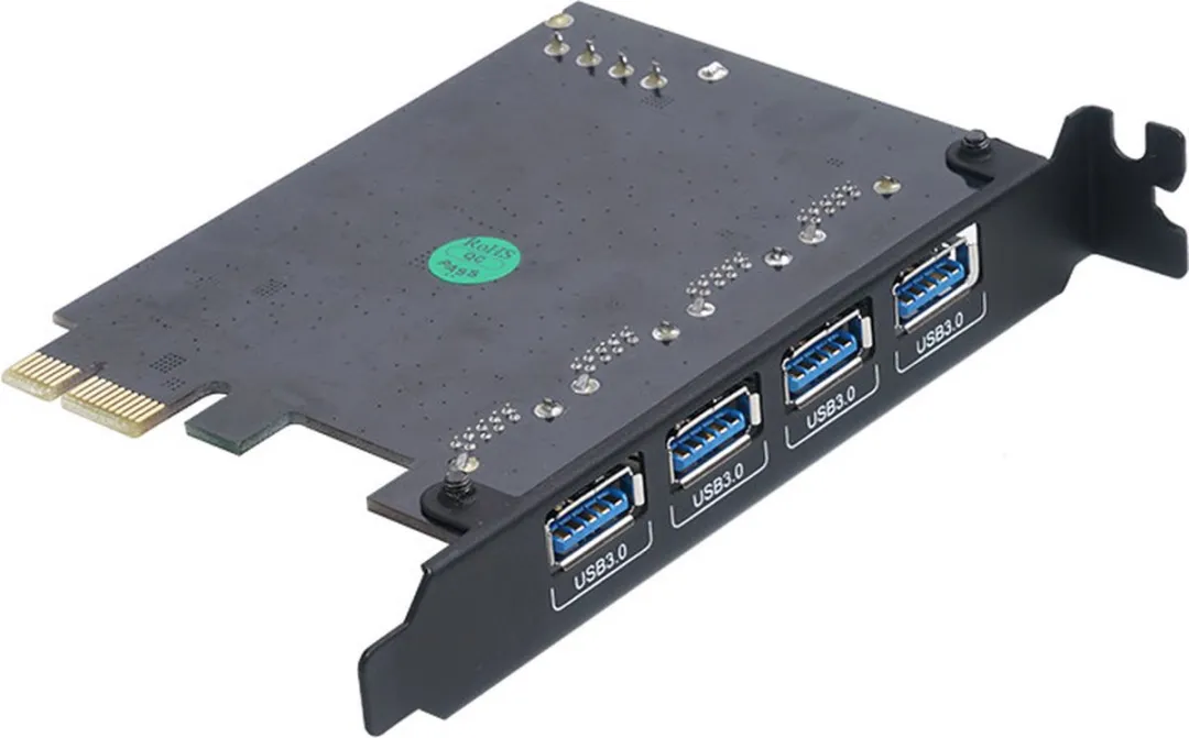 ORICO ORI-PVU3-4P PCIe USB 3.0 Uitbreidingskaart - 4x Poorten 5Gbps - Zwart