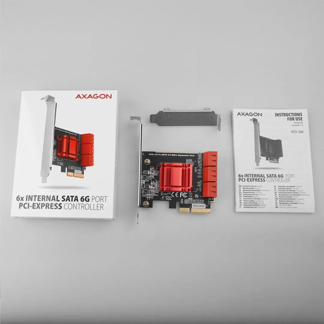 Axagon PCES-SA6 Interfacekaart Intern SATA - afbeelding 6 van 6