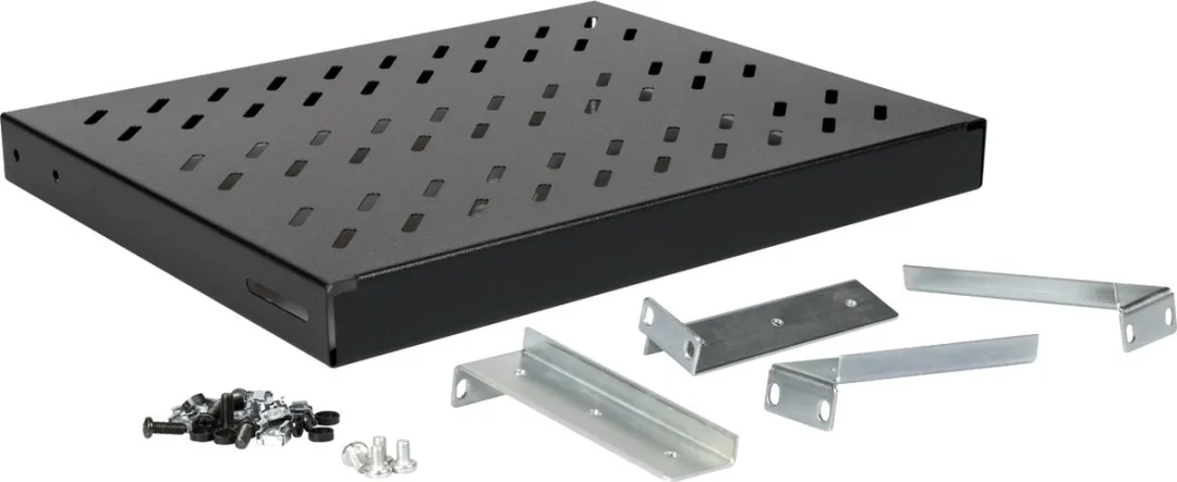 Roline 19-inch Plank 1U 350mm - 50kg Zwart - afbeelding 3 van 4