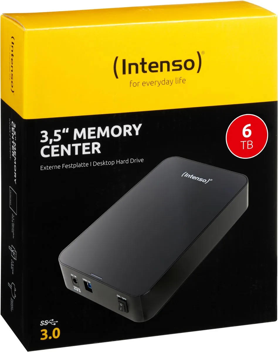 Intenso Memory Center 6TB Externe HDD - 6TB - Zwart