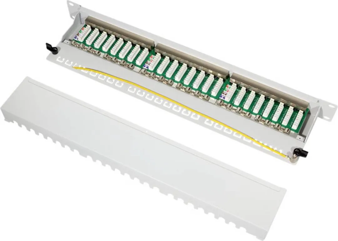 Logilink NP0060 Patchpaneel 24 Poorten CAT6A - 19" Grijs