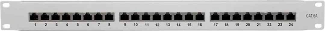Logilink NP0060 Patchpaneel 24 Poorten CAT6A - 19" Grijs