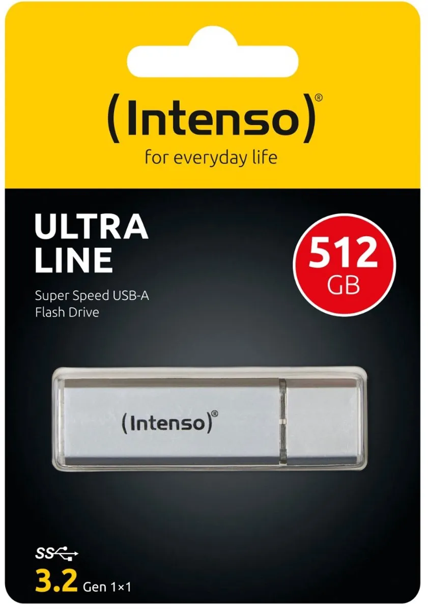 Intenso Ultra Line USB-stick 512GB - USB 3.2 Gen 1 - Zilver