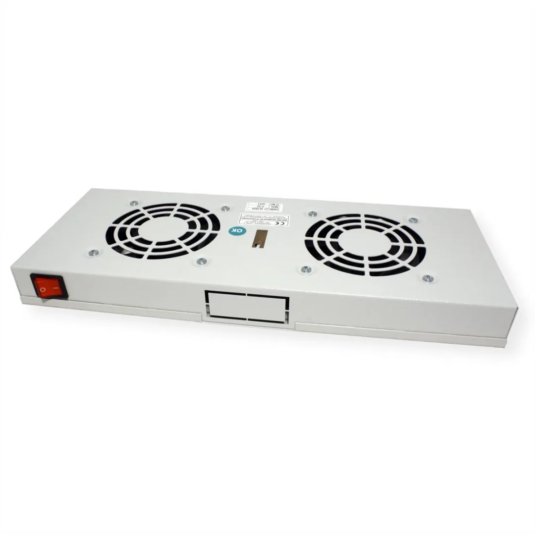 Roline 19-inch Ventilatoreenheid - 2 Ventilatoren - Grijs - afbeelding 5 van 6