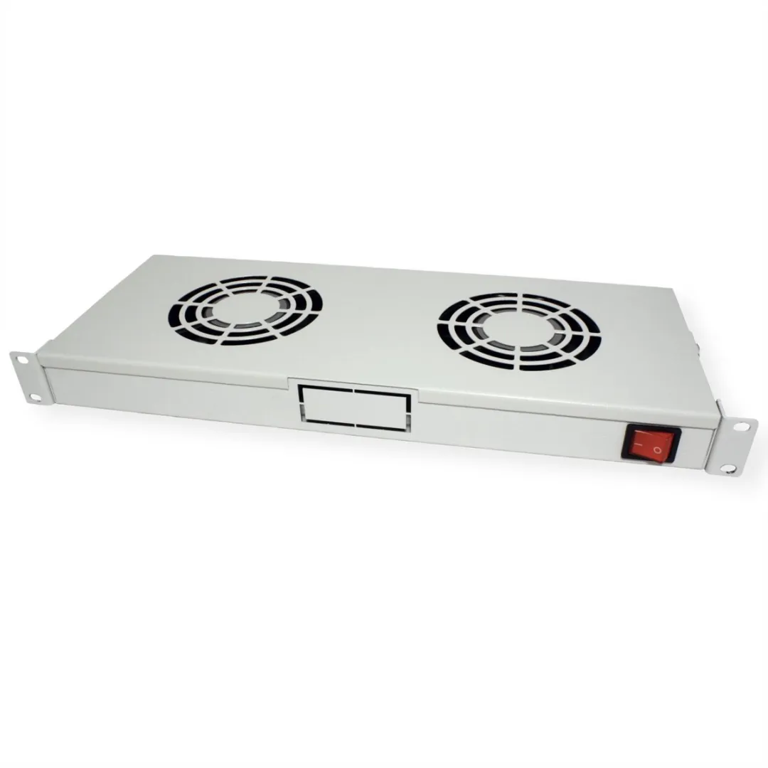 Roline 19-inch Ventilatoreenheid - 2 Ventilatoren - Grijs - afbeelding 3 van 6