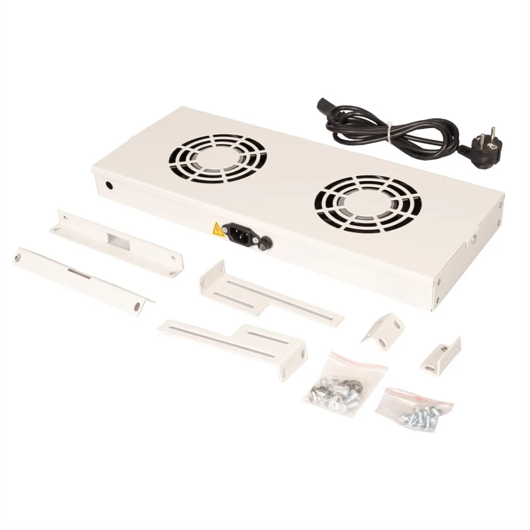 Roline 19-inch Ventilatoreenheid - 2 Ventilatoren - Grijs - afbeelding 2 van 6