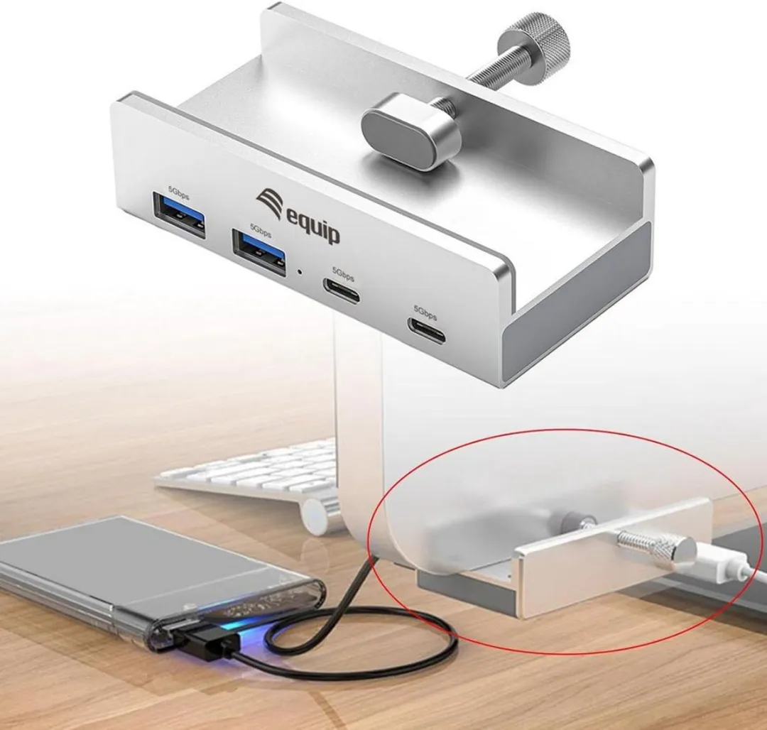 Equip 128967 Interface Hub USB 3.2 - 4 Poorten - Aluminium - afbeelding 4 van 4
