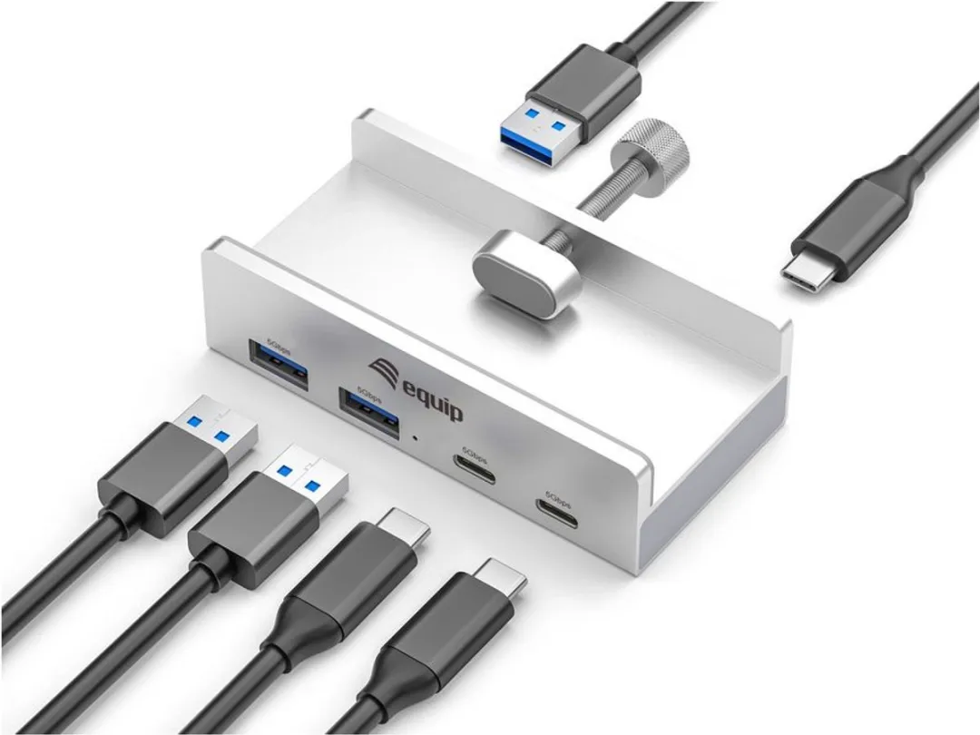 Equip 128967 Interface Hub USB 3.2 - 4 Poorten - Aluminium - afbeelding 3 van 4
