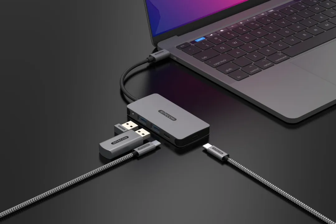 Sitecom CN-5013 USB-C Hub 10Gbps - 2x USB-A + 2x USB-C Spacegray