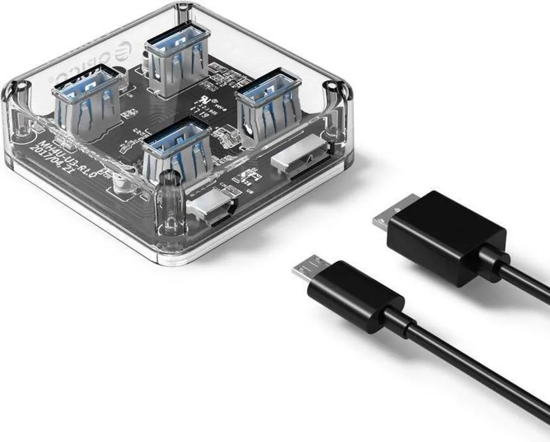 ORICO USB 3.0 Hub 4 Poorten - Transparant