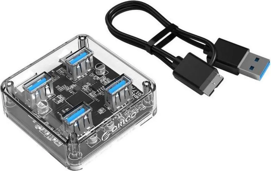 ORICO USB 3.0 Hub 4 Poorten - Transparant