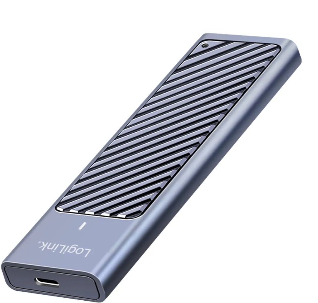 Logilink UA0435 USB 3.2 Gen 2x2 M.2 NVMe/SATA SSD Behuizing - Grijs