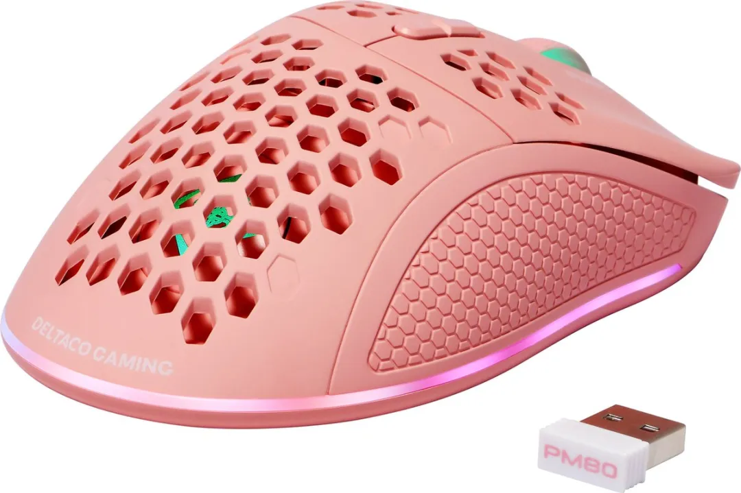 Deltaco PM80 Gaming Muis - 6400 DPI - Roze - afbeelding 6 van 6
