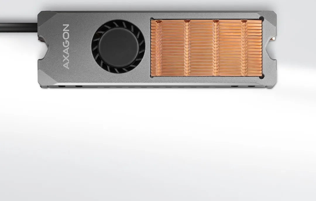 Axagon CLR-M2FAN Actieve Koeler - M.2 SSD - 13mm - Grijs