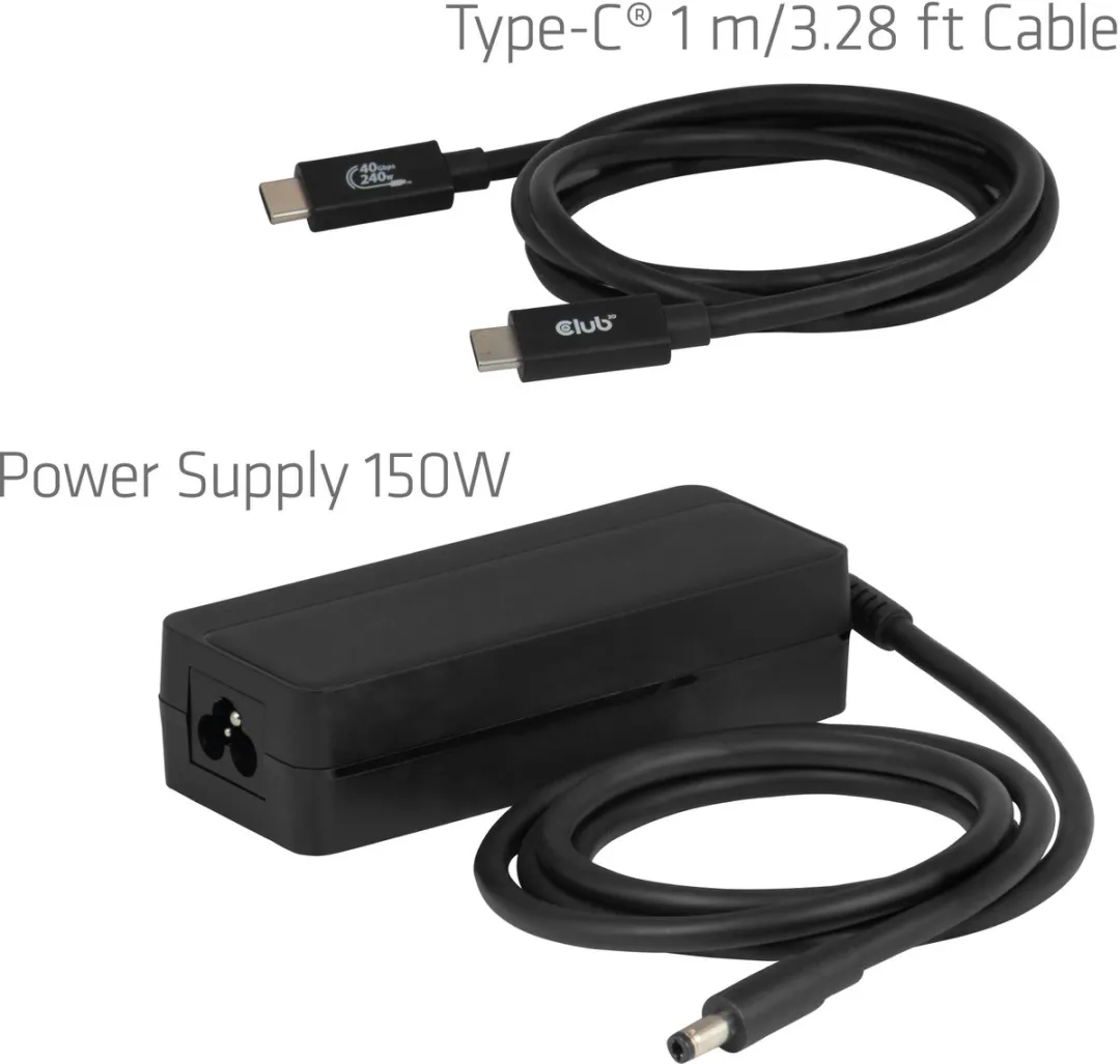 Club3D CSV-2540 USB-C Quad Display Dockingstation 100W - Zwart