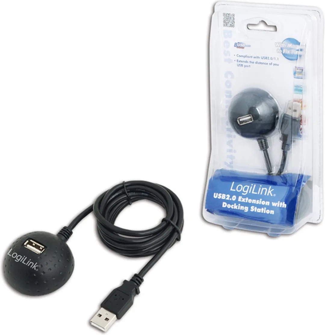 Logilink CU0013B USB-kabel USB 2.0 - 1.50m - Zwart