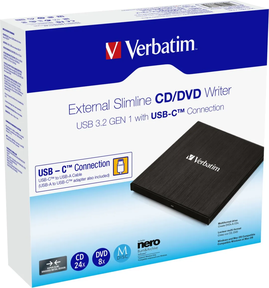 Verbatim Externe DVD-brander 43886 - USB-A 3.2 Gen 1 - Zwart