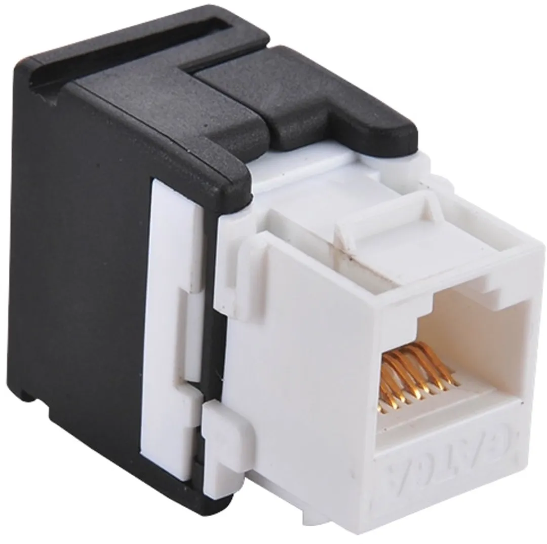 Logilink NK4007 Keystone Jack RJ45 Cat6 - Zwart/Wit