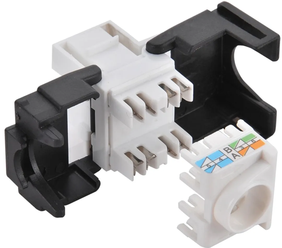 Logilink NK4007 Keystone Jack RJ45 Cat6 - Zwart/Wit