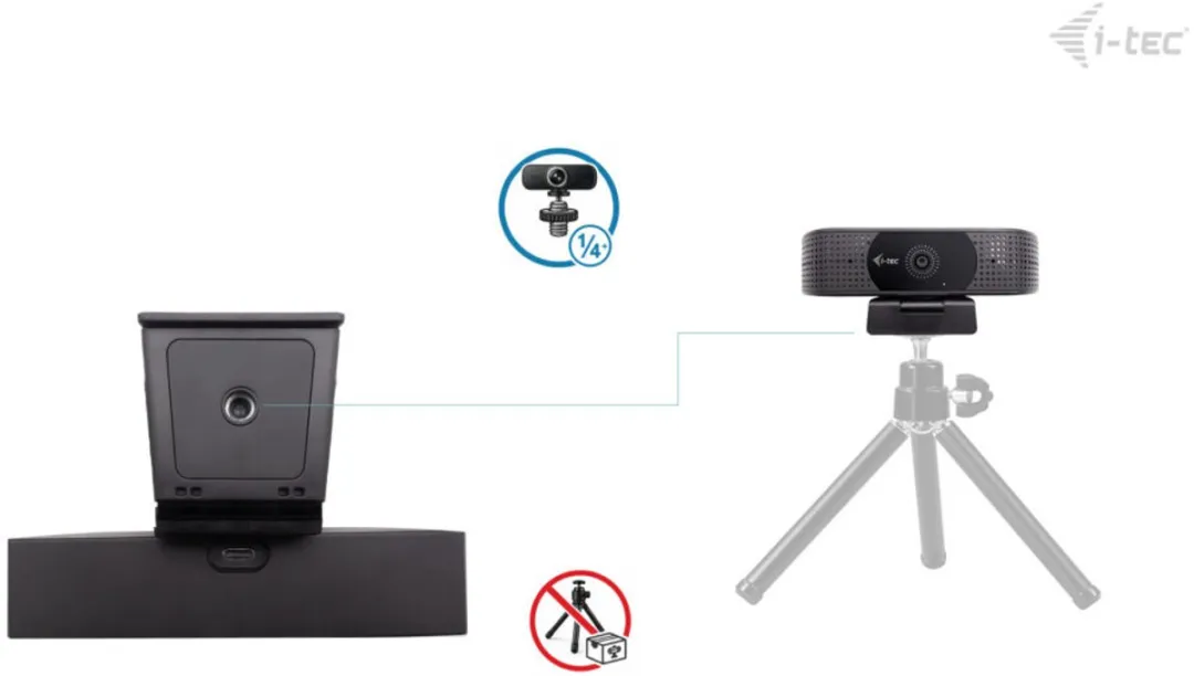 I-tec Solomon 500 CAMSOLOMON4K500 Webcam 4K - Zwart - afbeelding 6 van 6