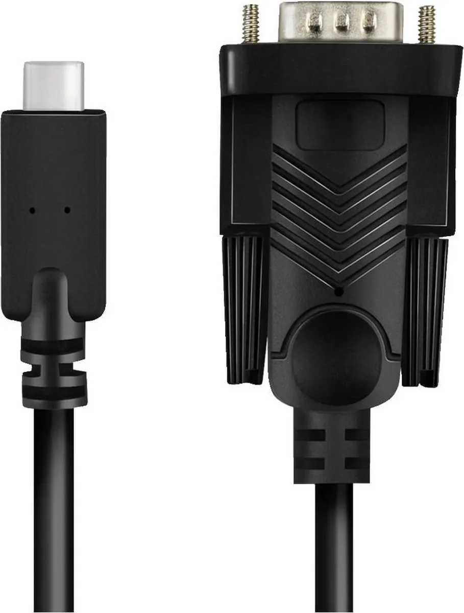 Logilink AU0051A USB-C naar Serieel Adapter 1.2m - Zwart