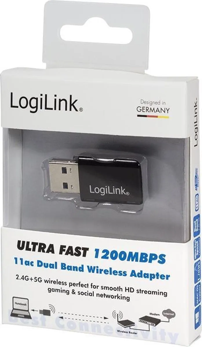 Logilink WL0243 WiFi USB-adapter 1200 Mbps Dual Band