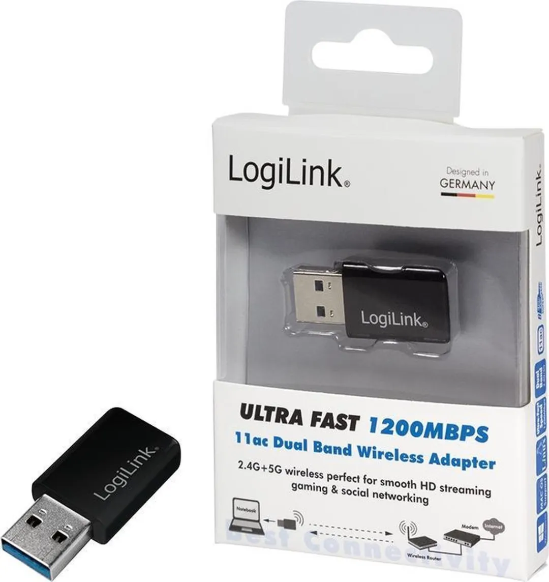 Logilink WL0243 WiFi USB-adapter 1200 Mbps Dual Band - afbeelding 6 van 6