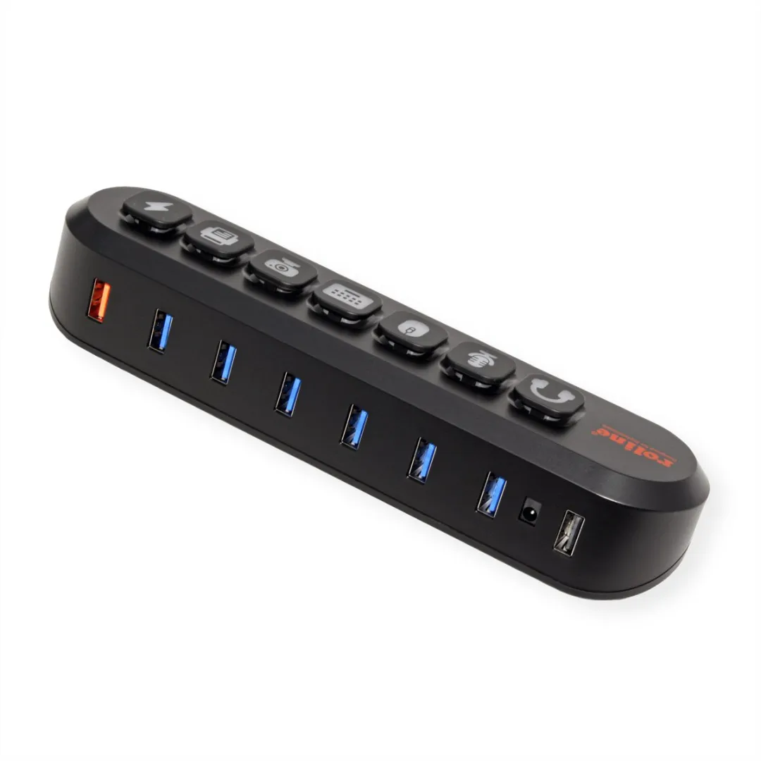 Roline USB 3.2 Gen 1 Hub 7-voudig - Zwart - afbeelding 3 van 6