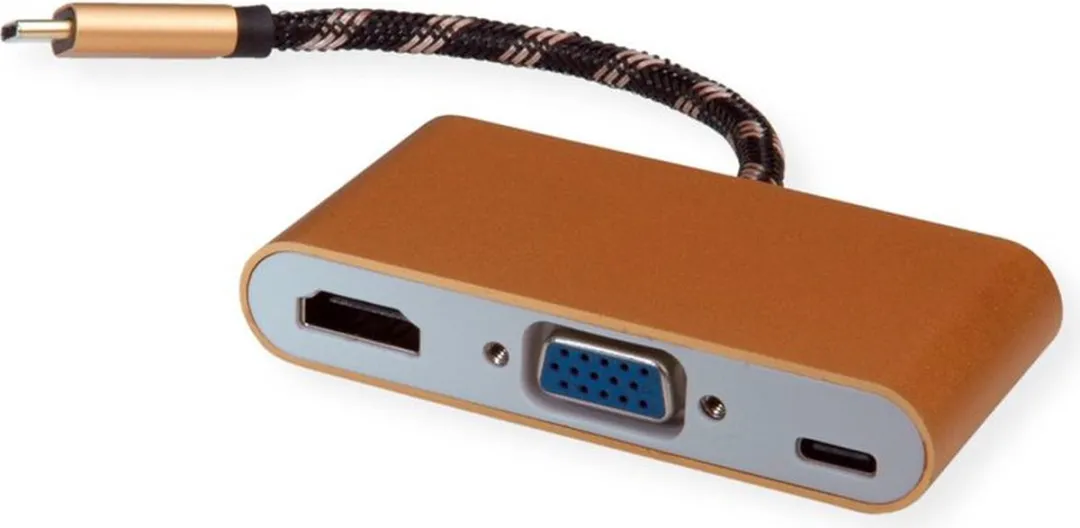 Roline 12.03.3155 Laptopdock USB 3.2 Gen 1 - Zwart/Goud/Wit