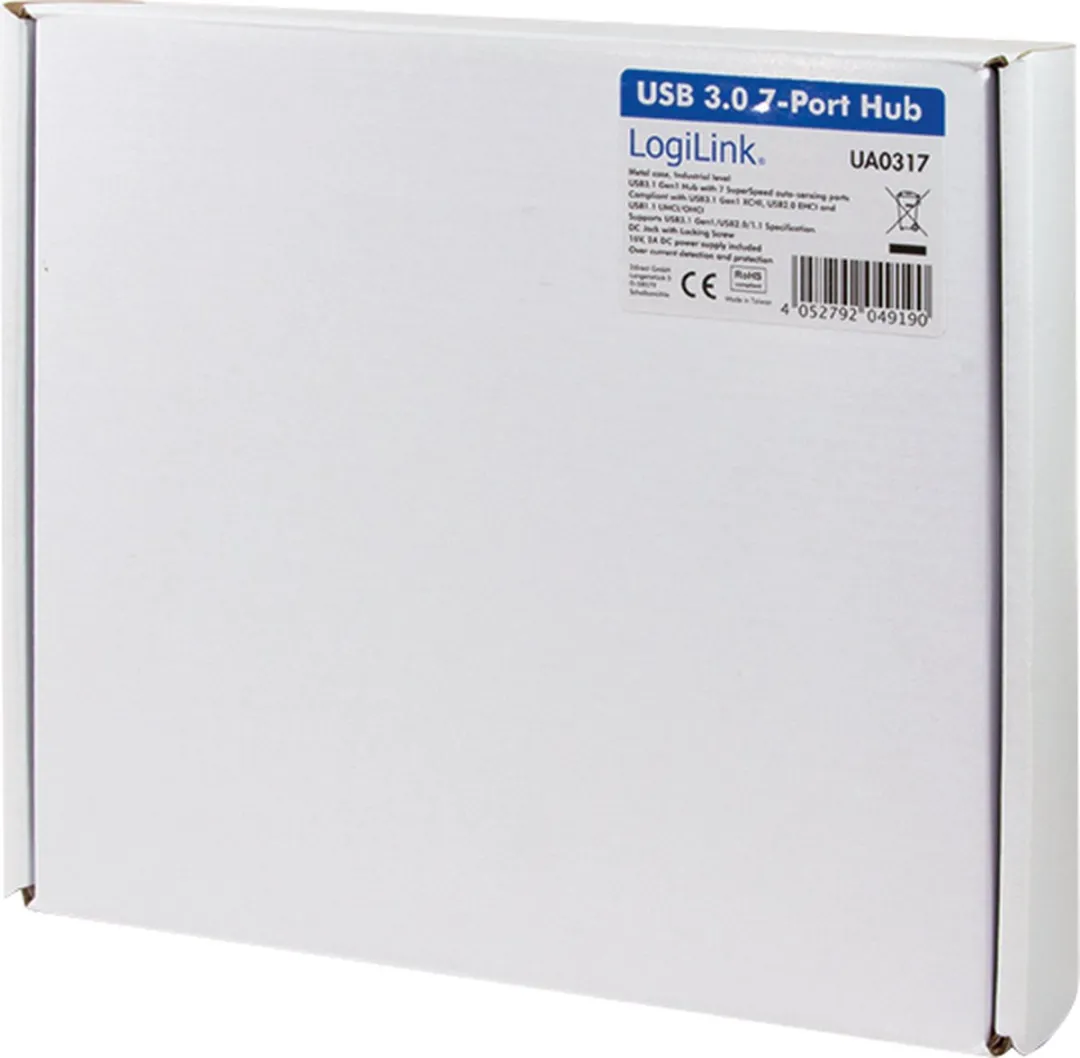 Logilink USB 3.0 HUB UA0317 7-Poorts - Zwart - afbeelding 3 van 6