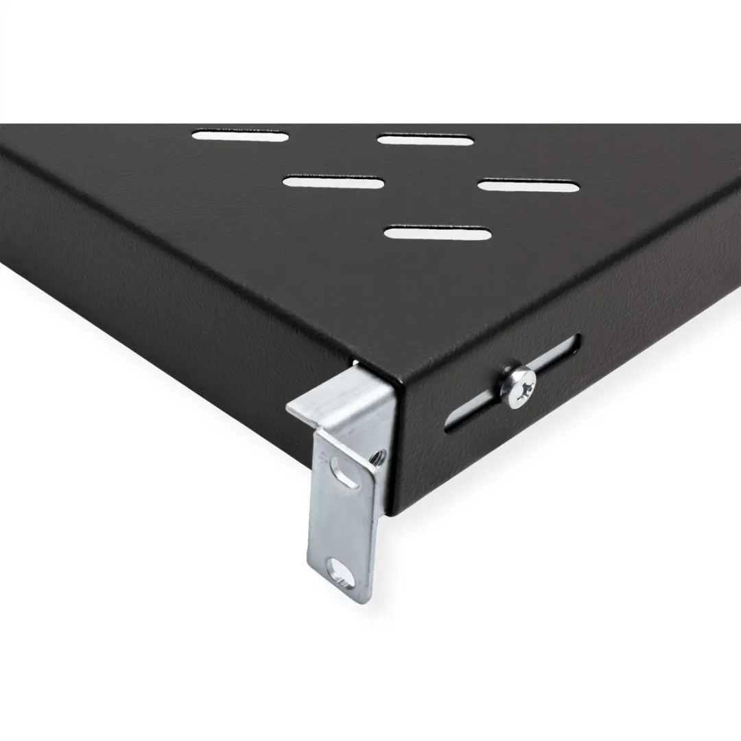 Roline 19-inch Plank 1U 500mm - 50kg - Zwart - afbeelding 4 van 6