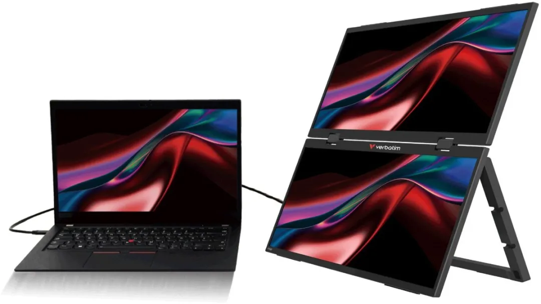 Verbatim 32403 Portable Dual Display 15" FHD - Zwart