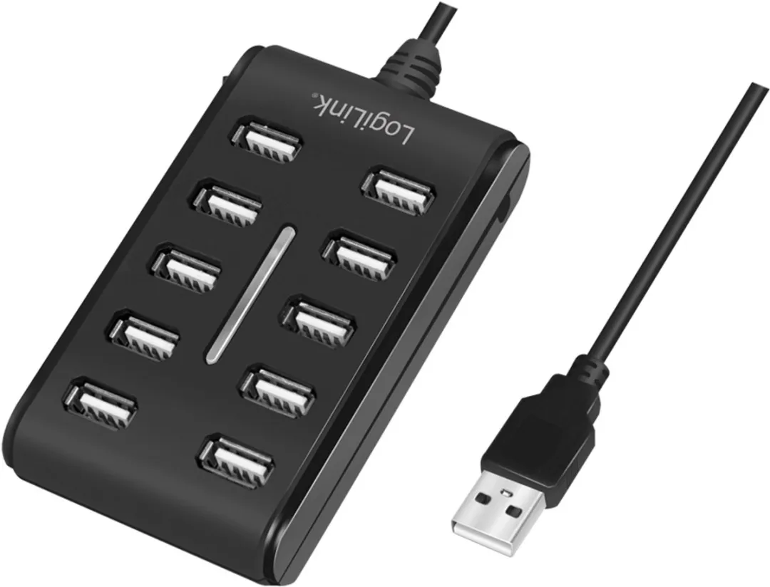 Logilink UA0125 USB2.0 Hub 10-Poorten