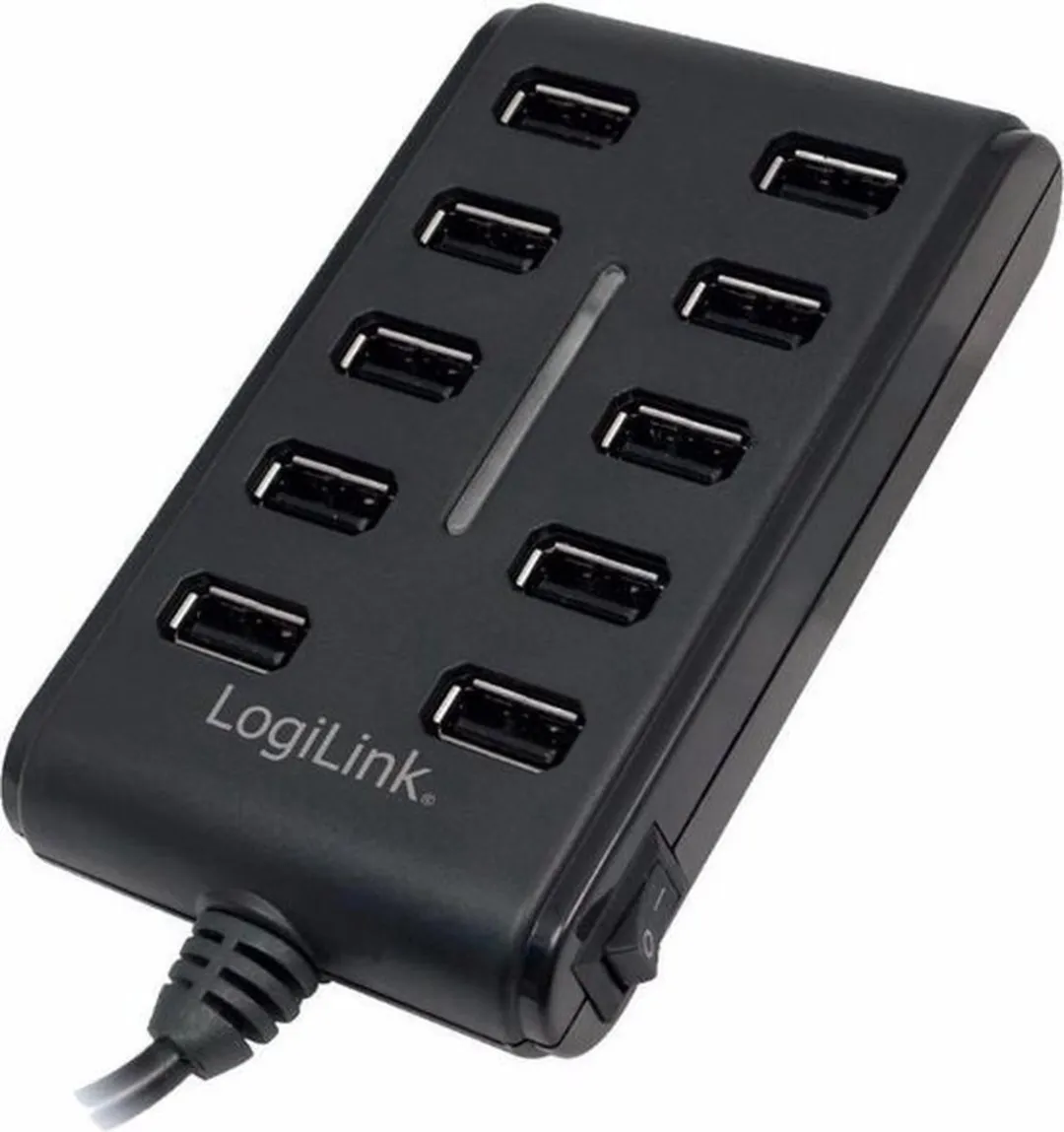 Logilink UA0125 USB2.0 Hub 10-Poorten - Zwart