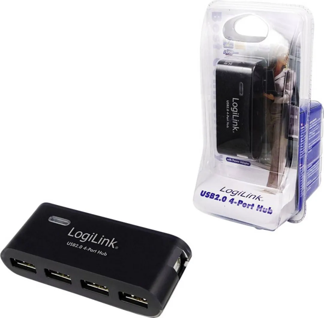 Logilink UA0085 USB Hub - 4x USB 2.0 - Zwart