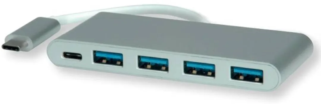 Roline USB 3.2 Gen 1 Hub 4-voudig - Type C met PD-poort - Wit - afbeelding 6 van 6