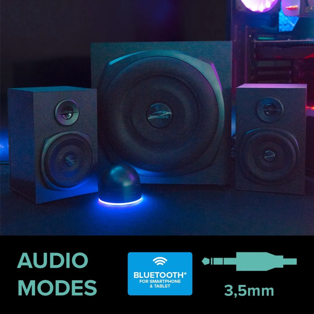 Speedlink GRAVITY LT SL-820009-BK 2.1 Subwoofer - 80W - Zwart