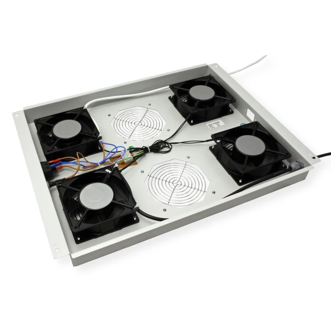 Roline 19-inch Dakventilatorunit 4 Ventilatoren - Grijs - afbeelding 2 van 6