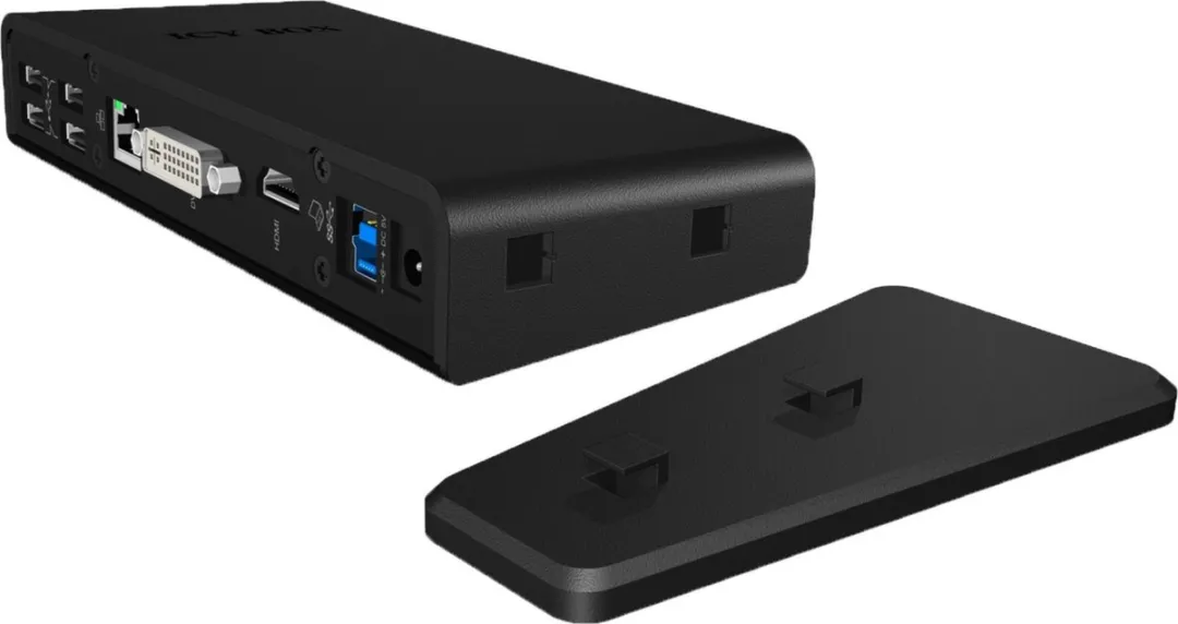 Icy Box IB-DK2241AC Multi Dockingstation - 1x Ethernet - Zwart